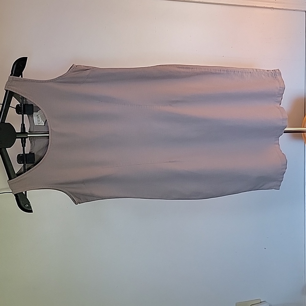 Vintage Erika Linen Dress, Color Khaki, Size  8